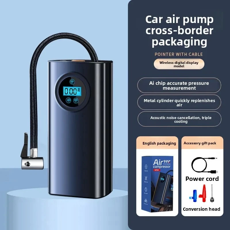 Портативный автомобильный компрессор 7.4В 80Вт 17л/мин с LED-дисплеем для накачки шин автомобиля, мотоцикла, велосипеда, баскетбольных мячей
Портативный автомобильный компрессор 7.4В 80Вт 17л/мин с LED-дисплеем для накачки шин автомобиля, мотоцикла, велосипеда, баскетбольных мячей