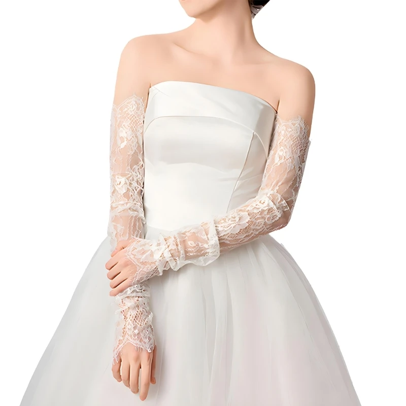 N5KF Elegant Fingerless Gloves Lace Unique Outfits Long Gloves for Flapper Bride Wedding Dancing Accessories
N5KF Elegant Fingerless Gloves Lace Unique Outfits Long Gloves for Flapper Bride Wedding Dancing Accessories