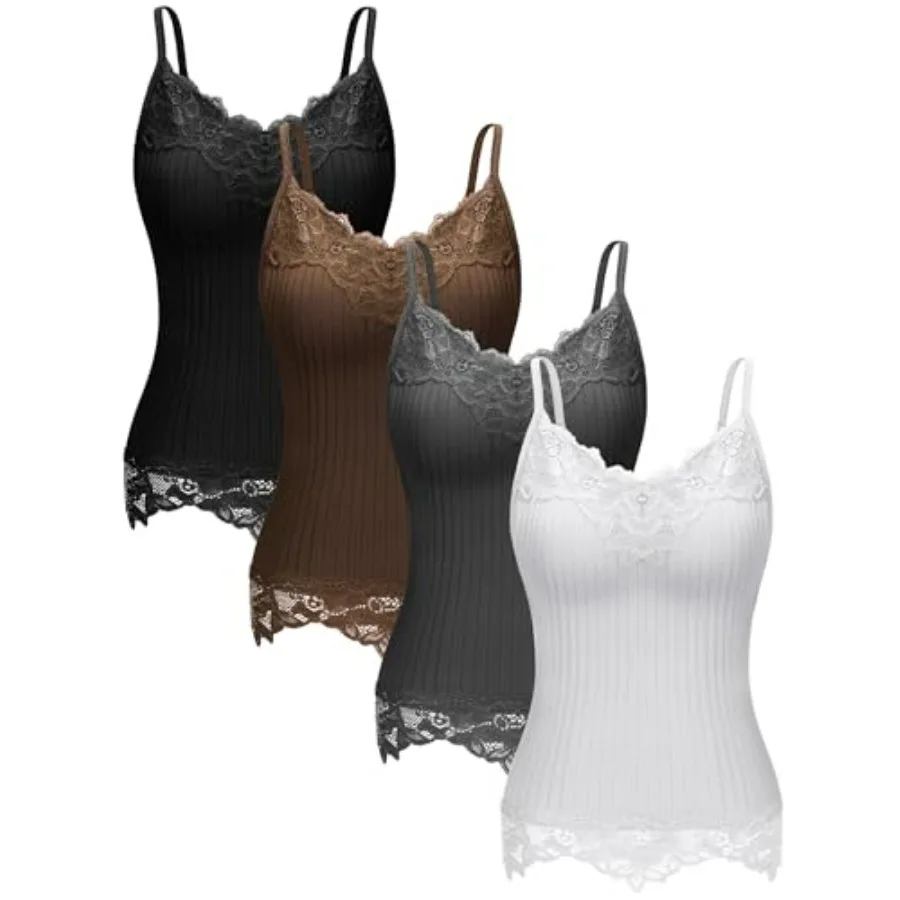 Fourluoo Women's Long Lace Tank Tops lace Camisole Patchwork Tops for Women
Fourluoo Women's Long Lace Tank Tops lace Camisole Patchwork Tops for Women