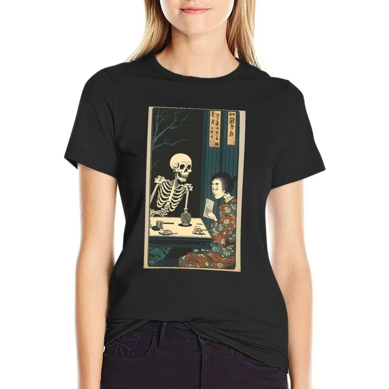 Yokai - night with a skeleton (woodblock) T-Shirt sublime lady clothes graphics t-shirt dress for Women long
Yokai - night with a skeleton (woodblock) T-Shirt sublime lady clothes graphics t-shirt dress for Women long