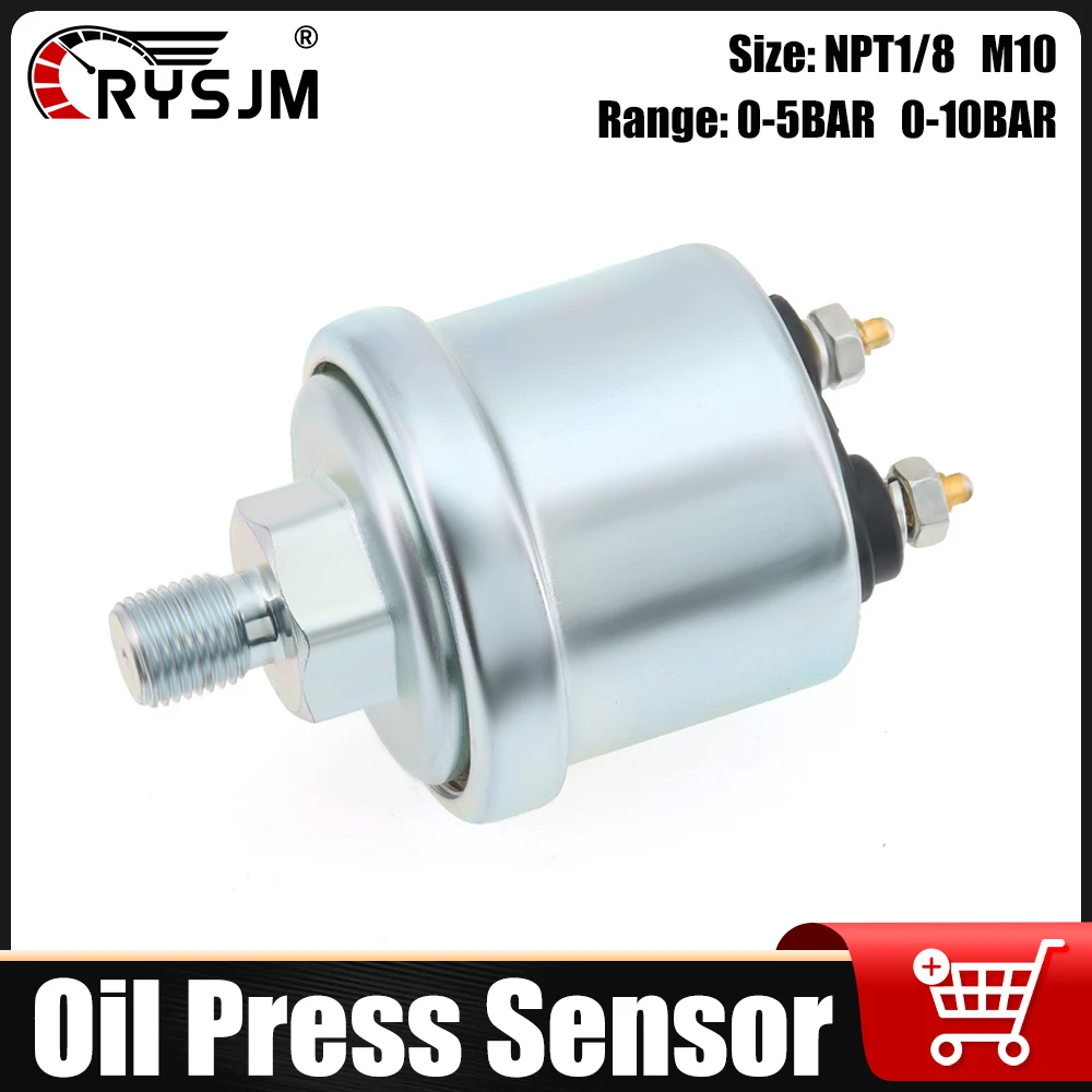 NPT1/8 0-5BAR 0-10BAR Oil Pressure Sensor M10 Size Oil Press Sensor for Universal Oil Pressure Gauge Indicator Car Accessories
NPT1/8 0-5BAR 0-10BAR Oil Pressure Sensor M10 Size Oil Press Sensor for Universal Oil Pressure Gauge Indicator Car Accessories