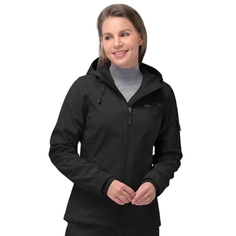 33, 000Feet Women's Softshell Jacket, Fleece Lined Warm Jacket Light Hooded Windproof Coat for Outdoor Hiking
33, 000Feet Women's Softshell Jacket, Fleece Lined Warm Jacket Light Hooded Windproof Coat for Outdoor Hiking