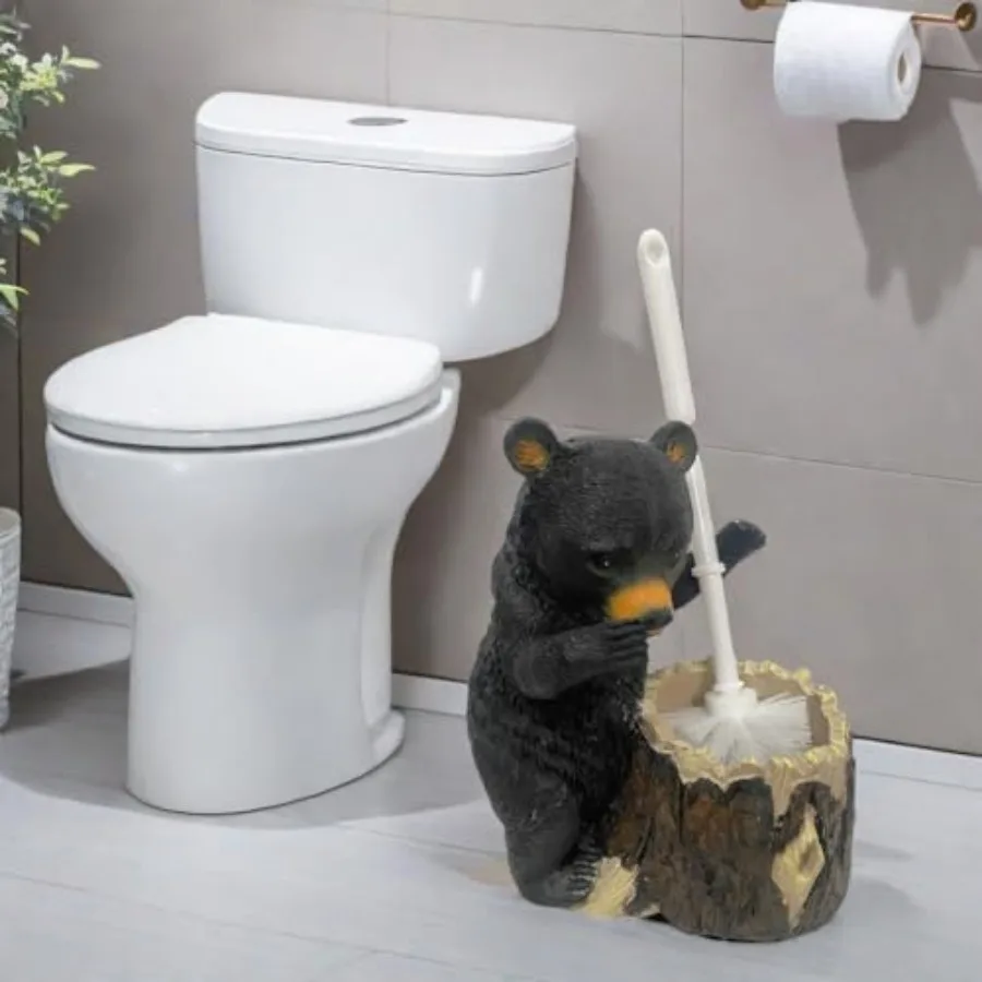 Whimsical Black Bear Toilet Brush Holder Set - Unique Cub Shape Decorative Bathroom Cleaning Kit for Cabin Owners, Bear-Themed
Whimsical Black Bear Toilet Brush Holder Set - Unique Cub Shape Decorative Bathroom Cleaning Kit for Cabin Owners, Bear-Themed
