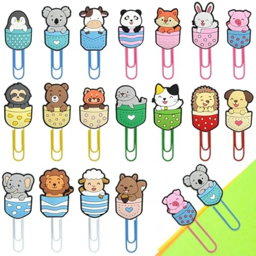 Cute Paper Clips, 18Pcs Bookmark Paperclips Bulk Metal Fun Pet Planner Clip Charms Clamp Desk Accessories Stationery Colorful O
Cute Paper Clips, 18Pcs Bookmark Paperclips Bulk Metal Fun Pet Planner Clip Charms Clamp Desk Accessories Stationery Colorful O