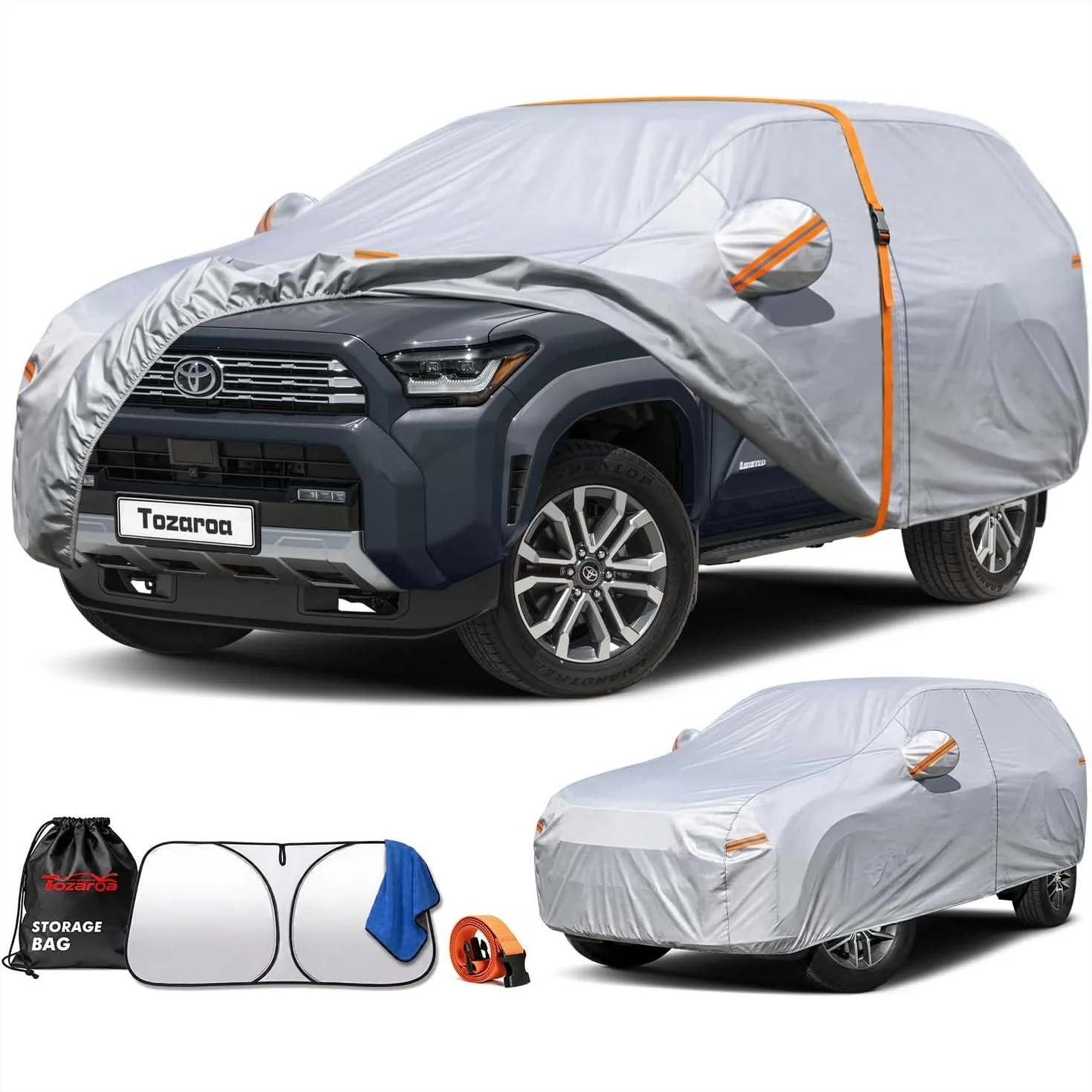 All-Weather Car Cover for SUV 191-201 inch with Windshield Sun Shade Heavy-Duty Outdoor Protection
All-Weather Car Cover for SUV 191-201 inch with Windshield Sun Shade Heavy-Duty Outdoor Protection