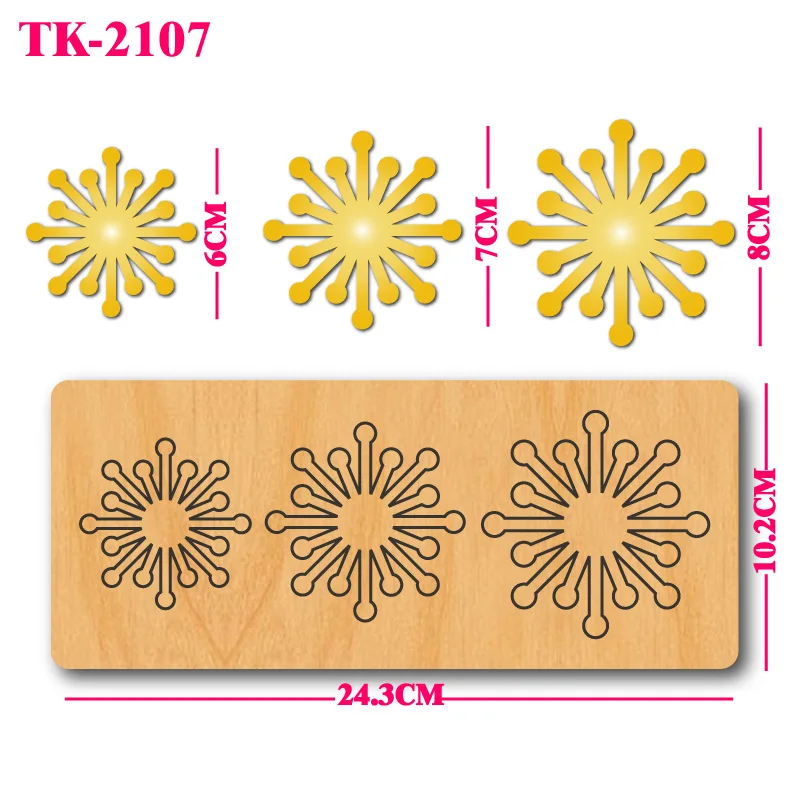 Sunflower wooden cutting mold, DIY handmade headpiece/pendant/decorative embossing cutting template craft tool
Sunflower wooden cutting mold, DIY handmade headpiece/pendant/decorative embossing cutting template craft tool