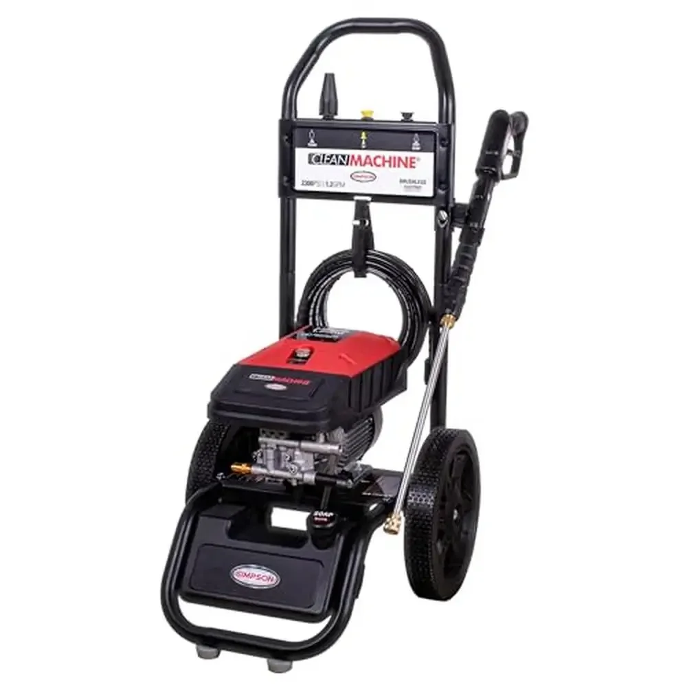 Electric Pressure Washer with Maintenance-Free Pump and Three-Spray Nozzles
Electric Pressure Washer with Maintenance-Free Pump and Three-Spray Nozzles