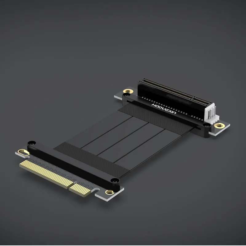 HYX high speed Pci-E3.0 Express 8X To 8X Slot Riser Card Converter Extender Ribbon Adapter Extension Cable Gold Plated 90degre
HYX high speed Pci-E3.0 Express 8X To 8X Slot Riser Card Converter Extender Ribbon Adapter Extension Cable Gold Plated 90degre