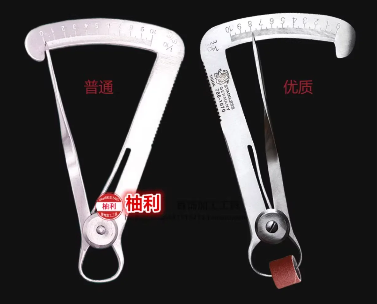 Stainless steel inner crown caliper Inner diameter thickness gauge Internal high-precision jewelry thickness gauge NO.A3114
Stainless steel inner crown caliper Inner diameter thickness gauge Internal high-precision jewelry thickness gauge NO.A3114