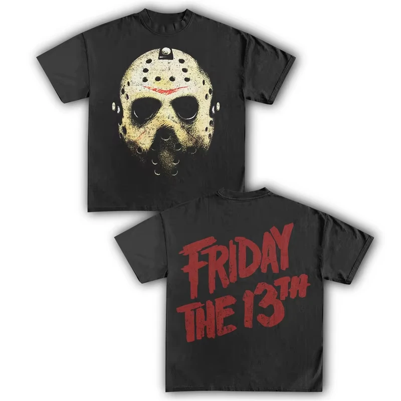 25 Friday The 13th Tee Хэллоуин Коллекция Винтажная хлопковая футболка Хлопковая мужская и женская футболка с коротким рукавом Лето с круглым вырезом Элитный бренд
25 Friday The 13th Tee Хэллоуин Коллекция Винтажная хлопковая футболка Хлопковая мужская и женская футболка с коротким рукавом Лето с круглым вырезом Элитный бренд