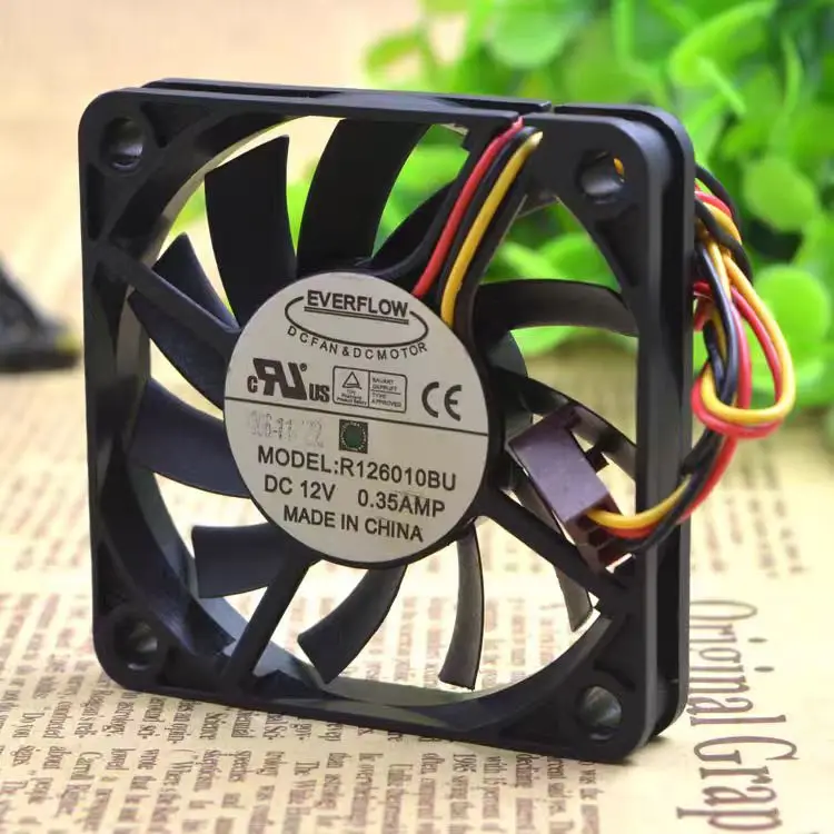 Тайвань Everflow R 126010 Bu 6010 Вентилятор с двойным шариком, 6 см, 12 В, 0,35 А, большой объем воздуха
Тайвань Everflow R 126010 Bu 6010 Вентилятор с двойным шариком, 6 см, 12 В, 0,35 А, большой объем воздуха