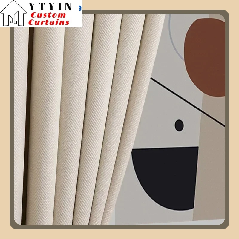 Fashion Custom Size Cream Herringbone Pattern Luxury Velvet Curtain for Living Room Blackout Fashion Simple Embossing Window
Fashion Custom Size Cream Herringbone Pattern Luxury Velvet Curtain for Living Room Blackout Fashion Simple Embossing Window