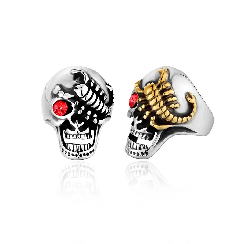 Fashion Red Eye Skull Ring Stainless Steel Skull Scorpion Ring Size 7-13
Fashion Red Eye Skull Ring Stainless Steel Skull Scorpion Ring Size 7-13