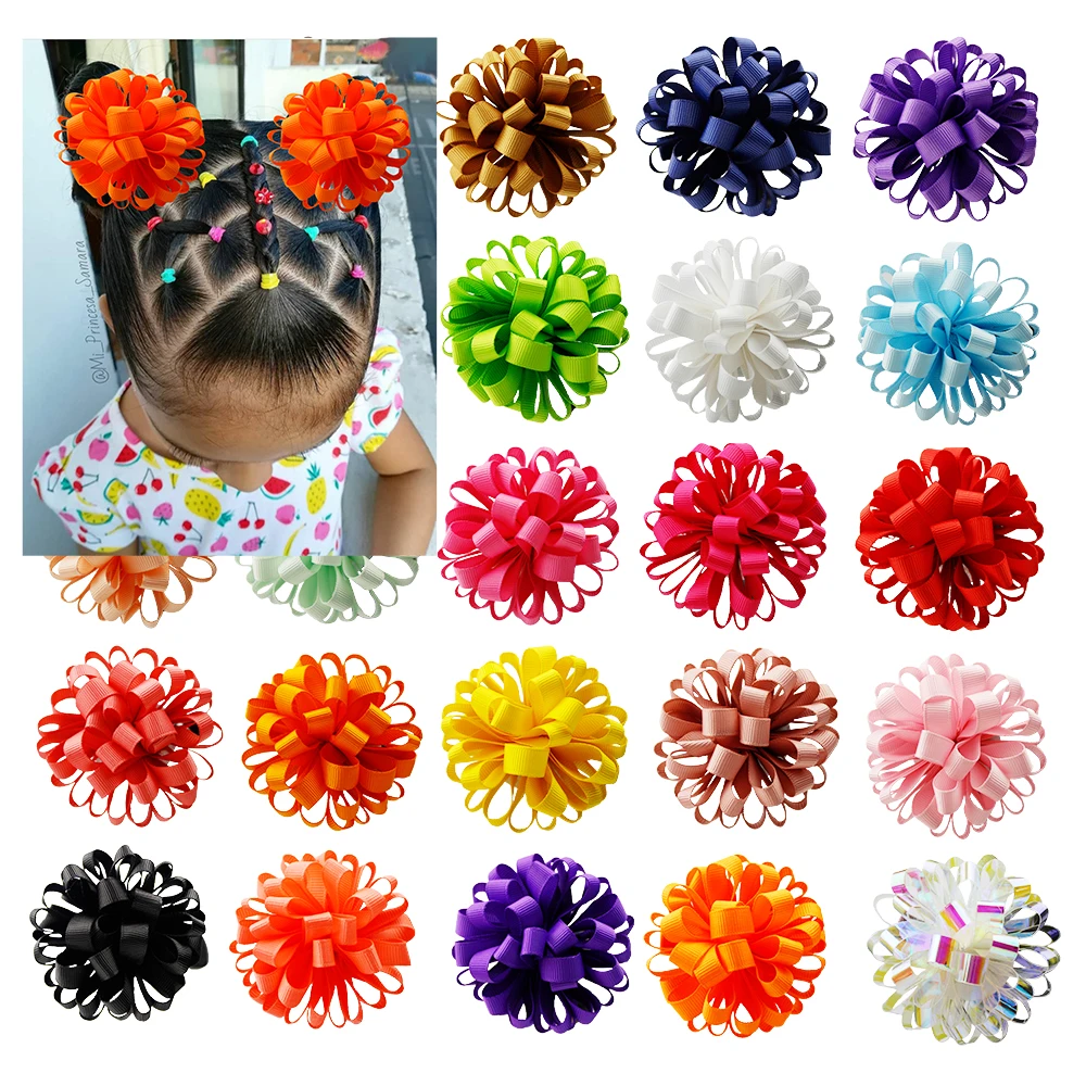 2pcc Spring Hair Accessories Grosgrain Ribbon Ball Flower Loopy Puffs Hair Bow Clip Round Loopy Hair Clip for Toddle Girls
2pcc Spring Hair Accessories Grosgrain Ribbon Ball Flower Loopy Puffs Hair Bow Clip Round Loopy Hair Clip for Toddle Girls