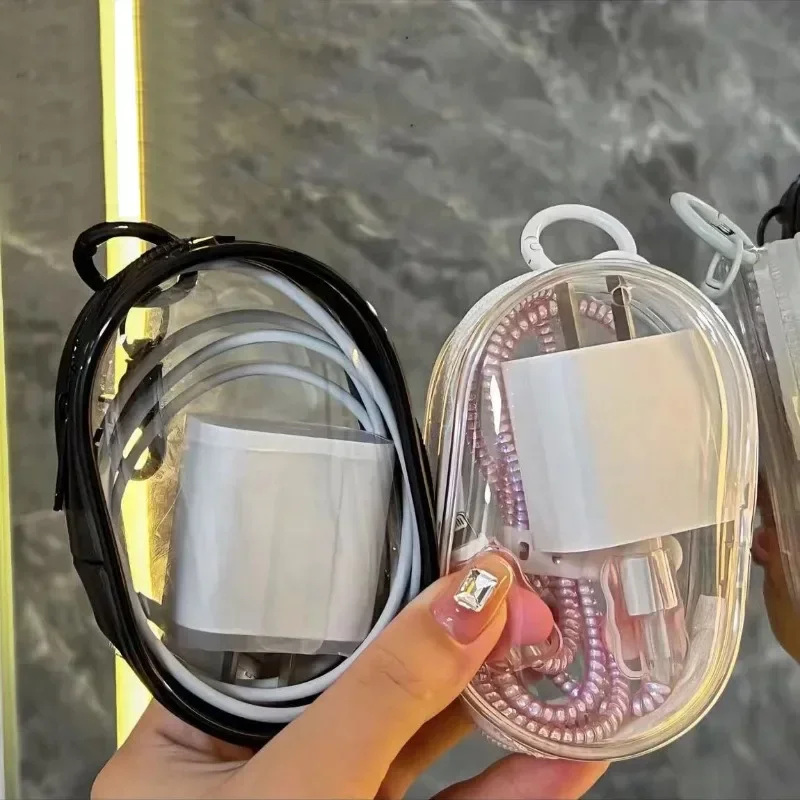 Clear Data Cable Earphone Coin Charger Storage Pouches New Square/Round Black PVC Transparent Cosmetic Bags Jewelry Organizer
Clear Data Cable Earphone Coin Charger Storage Pouches New Square/Round Black PVC Transparent Cosmetic Bags Jewelry Organizer