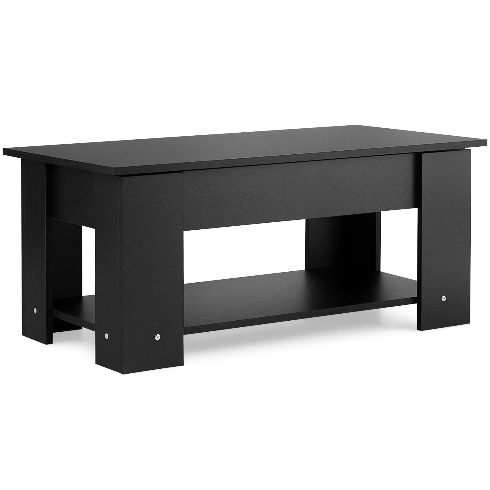 Modern Coffee Table Accent Table w/Desktop Lifting Design&3 Storage Layers Black
Modern Coffee Table Accent Table w/Desktop Lifting Design&3 Storage Layers Black
