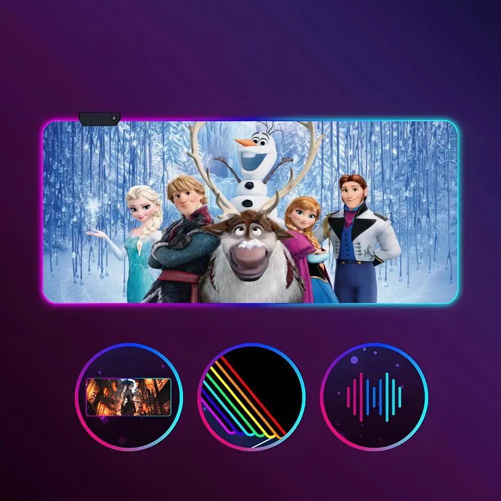 MINISO-Snow Frozen Эльза Анна коврик для мыши RGB светящийся 900X400 мм большой настольный коврик Нескользящий очень большой игровой офисный коврик для мыши
MINISO-Snow Frozen Эльза Анна коврик для мыши RGB светящийся 900X400 мм большой настольный коврик Нескользящий очень большой игровой офисный коврик для мыши