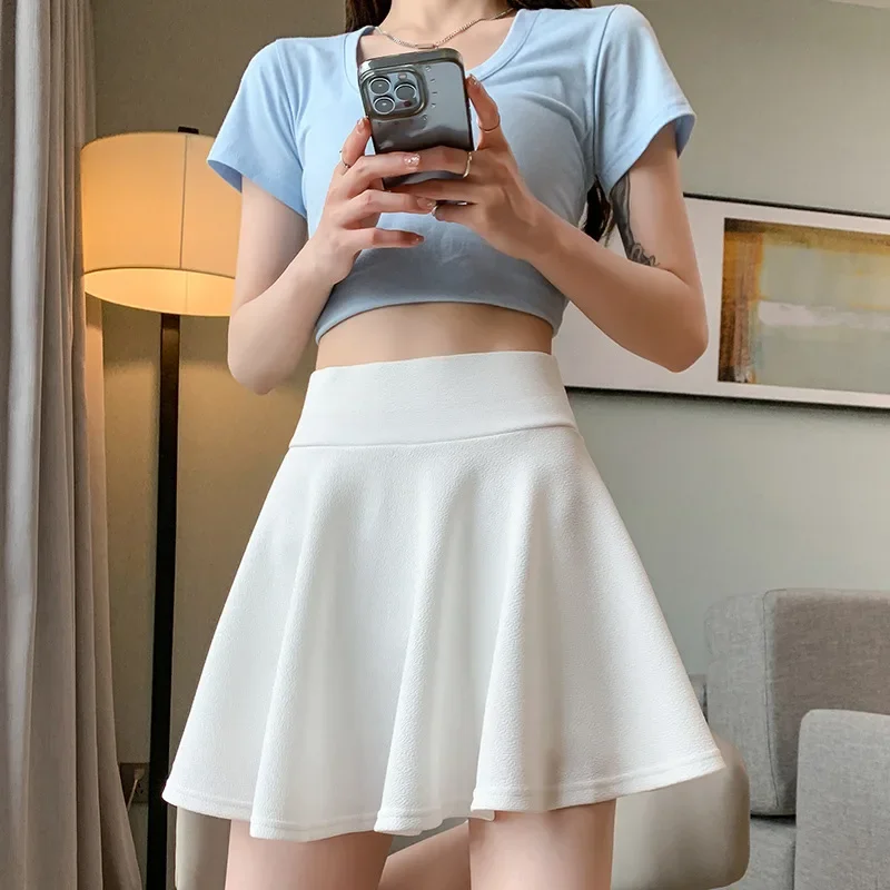 Summer Women's Skirts Fashion Sexy Mini Elastic Pleated Sun Skirts For School Girl Uniform Korean Black High Waist Tennis Skirts 
Summer Women's Skirts Fashion Sexy Mini Elastic Pleated Sun Skirts For School Girl Uniform Korean Black High Waist Tennis Skirts