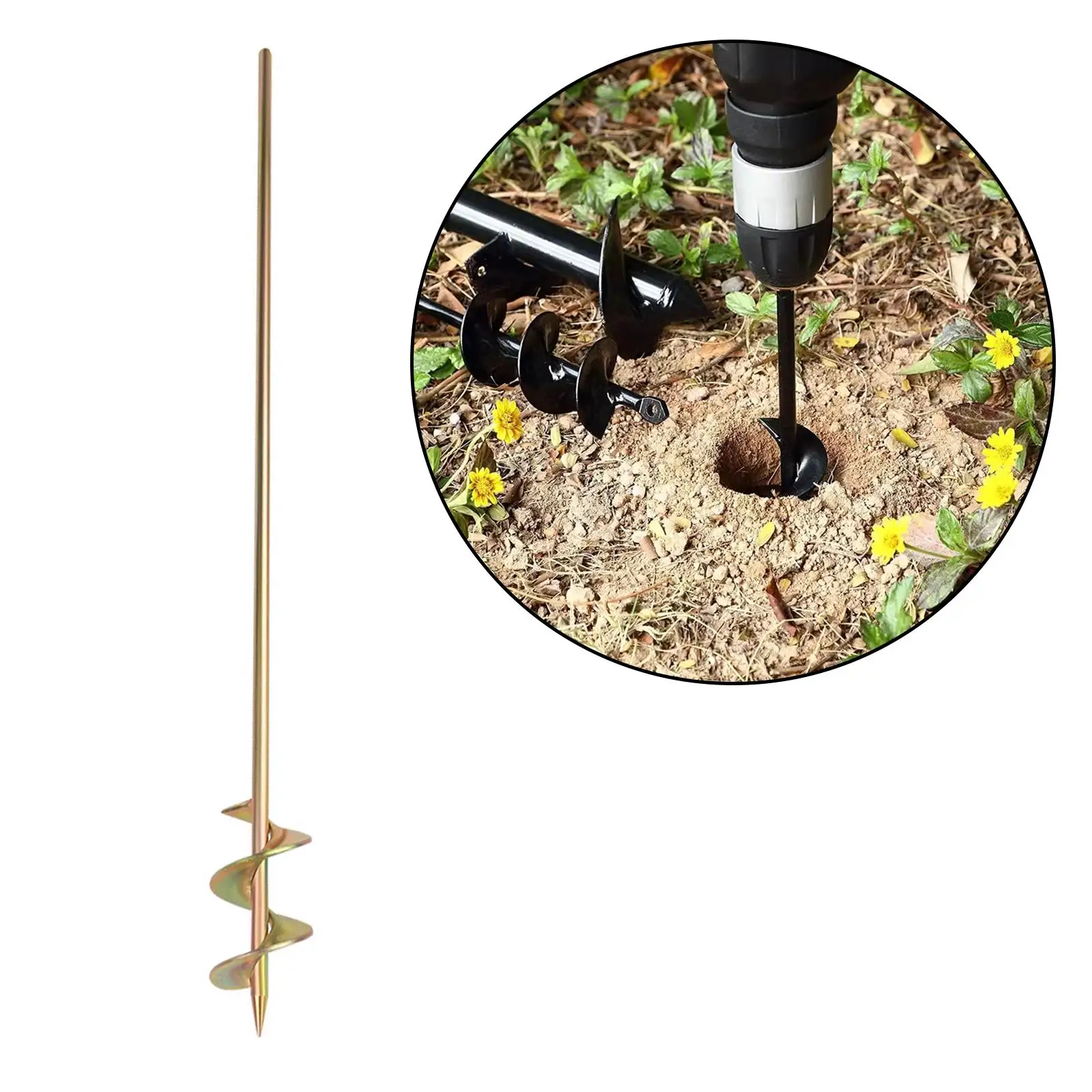 Auger Bit for Planting Extended Length Auger Spiral Bit for Post Hole Digger Bedding Plant Multifunctional Easy to Install
Auger Bit for Planting Extended Length Auger Spiral Bit for Post Hole Digger Bedding Plant Multifunctional Easy to Install