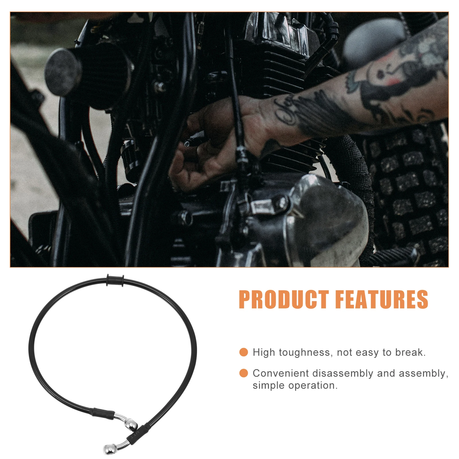1pc Brake Hose Motorcycle Hydraulic Line Wire Durable Nylon Core Iron Fittings Universal Bike Covers Long Service Easy Install
1pc Brake Hose Motorcycle Hydraulic Line Wire Durable Nylon Core Iron Fittings Universal Bike Covers Long Service Easy Install