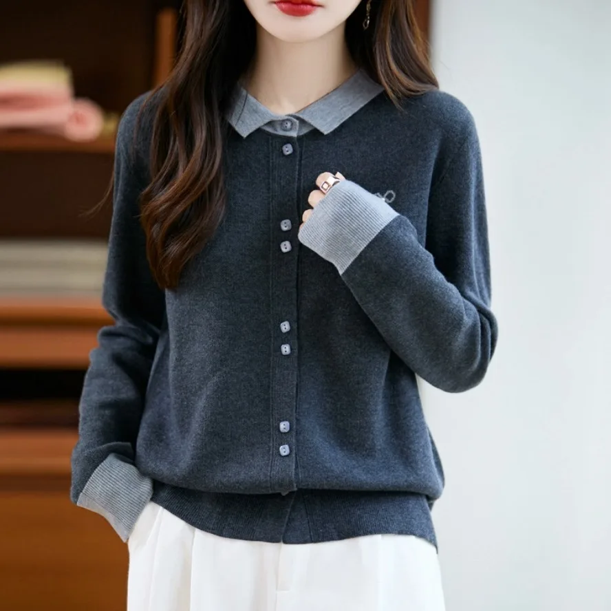 Ele женский вязаный открытый кардиган Ne с вышивкой на узлах, контрастный цвет, мягкая шерстяная смесь, длинный све
Ele женский вязаный открытый кардиган Ne с вышивкой на узлах, контрастный цвет, мягкая шерстяная смесь, длинный све