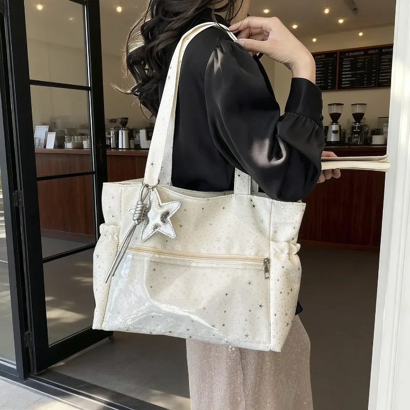 New Star Print Messenger Bag Korean Style Large Capacity Casual Commuting Crossbody Bag for College Students Shoulder Bags
New Star Print Messenger Bag Korean Style Large Capacity Casual Commuting Crossbody Bag for College Students Shoulder Bags
