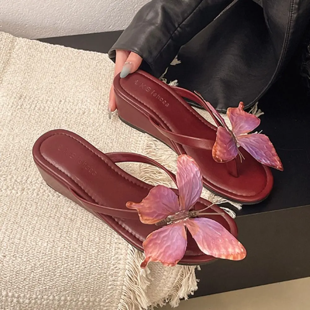 Fashion Elegant Butterly Flip Flops Sweet Casual High Heel Sandals Decorative Outwear Women's Sandals Vacation
Fashion Elegant Butterly Flip Flops Sweet Casual High Heel Sandals Decorative Outwear Women's Sandals Vacation