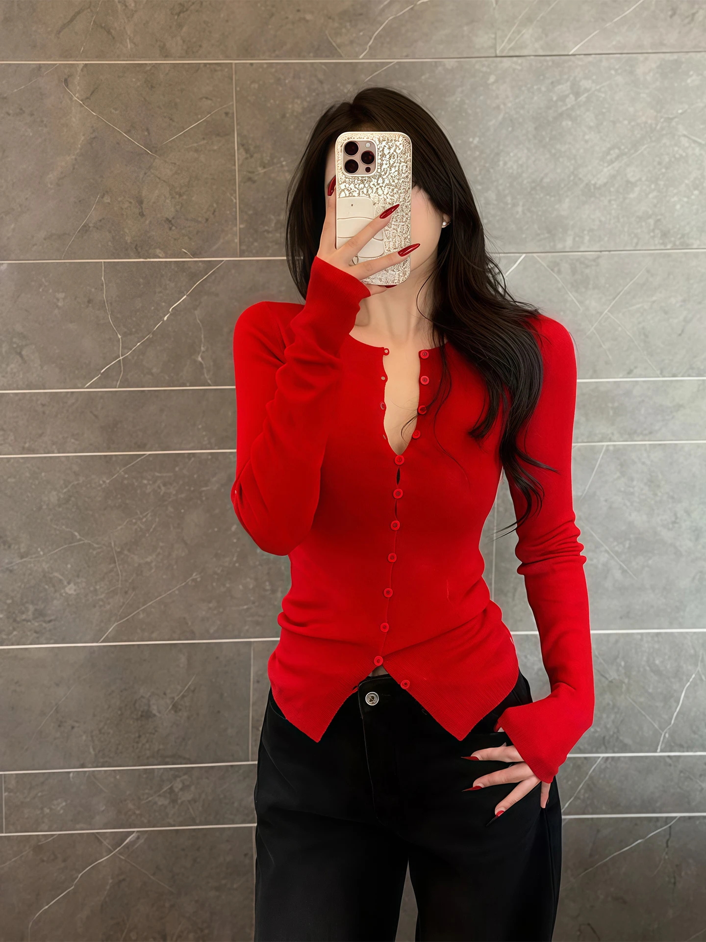 Korean Sle Long Sve V-Ne Open Cardigan Women's Slim Fit Casual Versatile Base Layer Knitted irt Spring New Arrival
Korean Sle Long Sve V-Ne Open Cardigan Women's Slim Fit Casual Versatile Base Layer Knitted irt Spring New Arrival