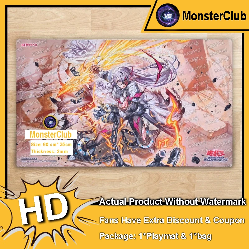 YuGiOh Dogmatika Fleurdelis, the Thunderous Play mat TCG CCG Board Game Pad Trading Card Game Mat Rubber Mouse Pad 600x350x2mm 
YuGiOh Dogmatika Fleurdelis, the Thunderous Play mat TCG CCG Board Game Pad Trading Card Game Mat Rubber Mouse Pad 600x350x2mm