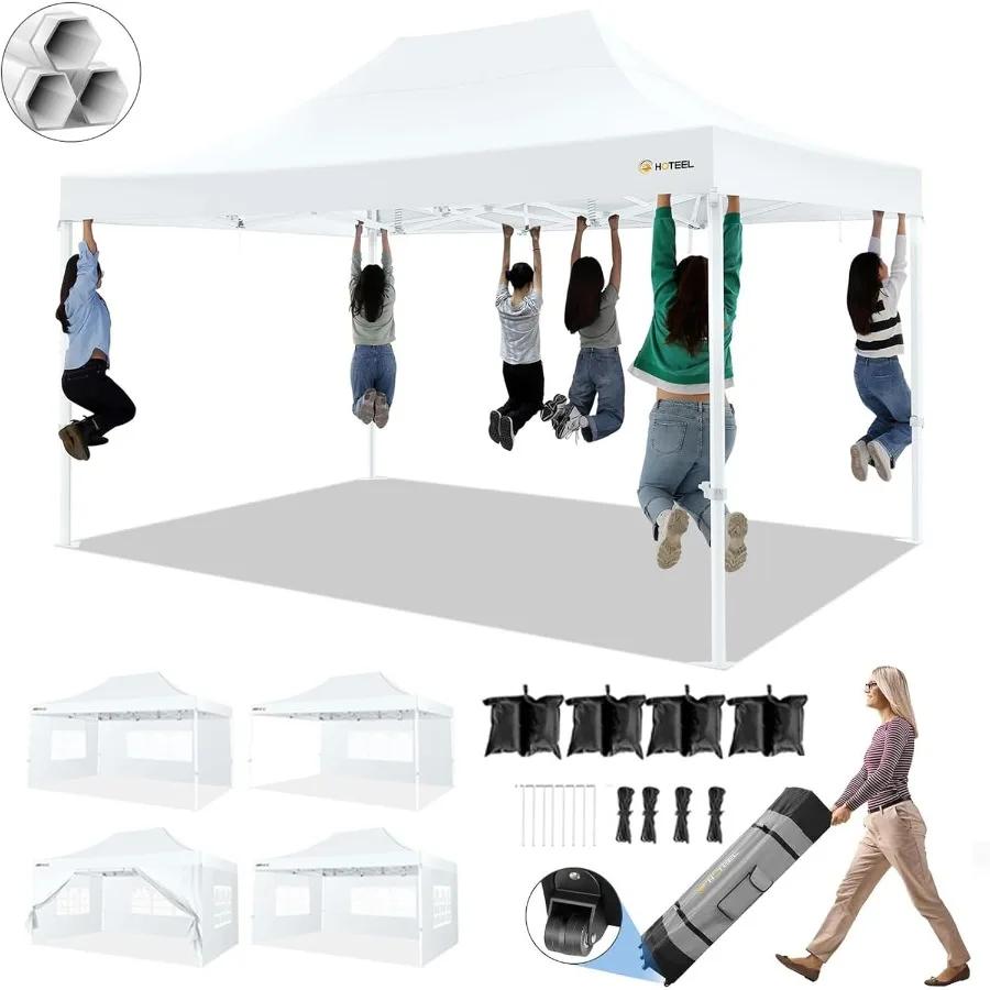10x15 Pop up Canopy Tent for Parties Heavy Duty Easy Setup Tent with 4 Sidewalls Outdoor Commercial Instant Gazebo for Wedding
10x15 Pop up Canopy Tent for Parties Heavy Duty Easy Setup Tent with 4 Sidewalls Outdoor Commercial Instant Gazebo for Wedding