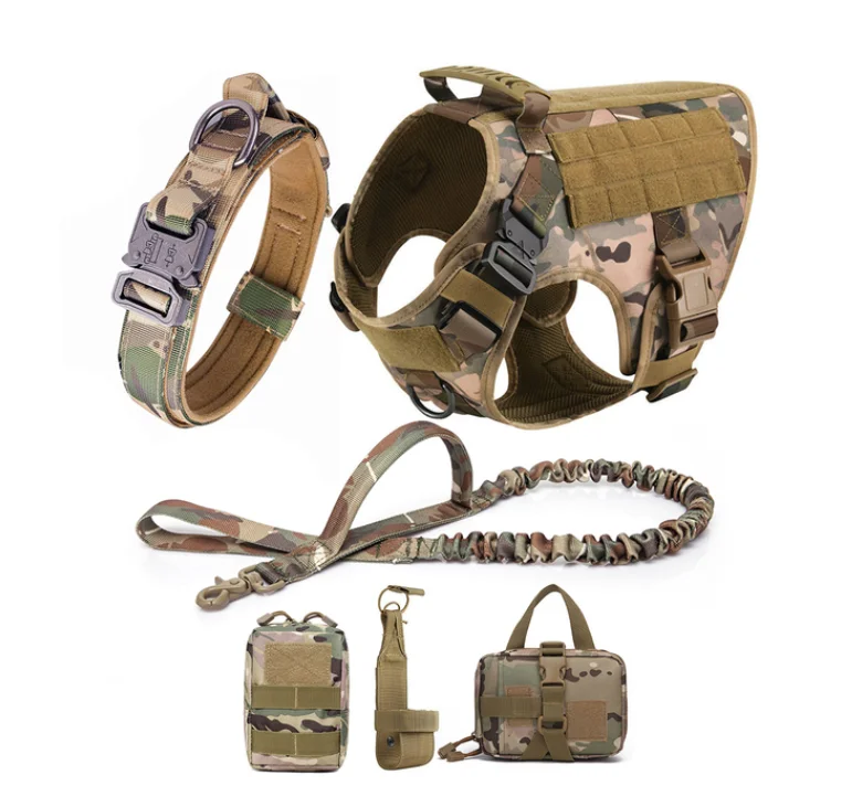 Rarewe Pet Dog Accessories Outdoor Travel Set Dog Harnesses Collars Leashes 6 Piece Set Tactical Training Harness for Large Dogs
Rarewe Pet Dog Accessories Outdoor Travel Set Dog Harnesses Collars Leashes 6 Piece Set Tactical Training Harness for Large Dogs