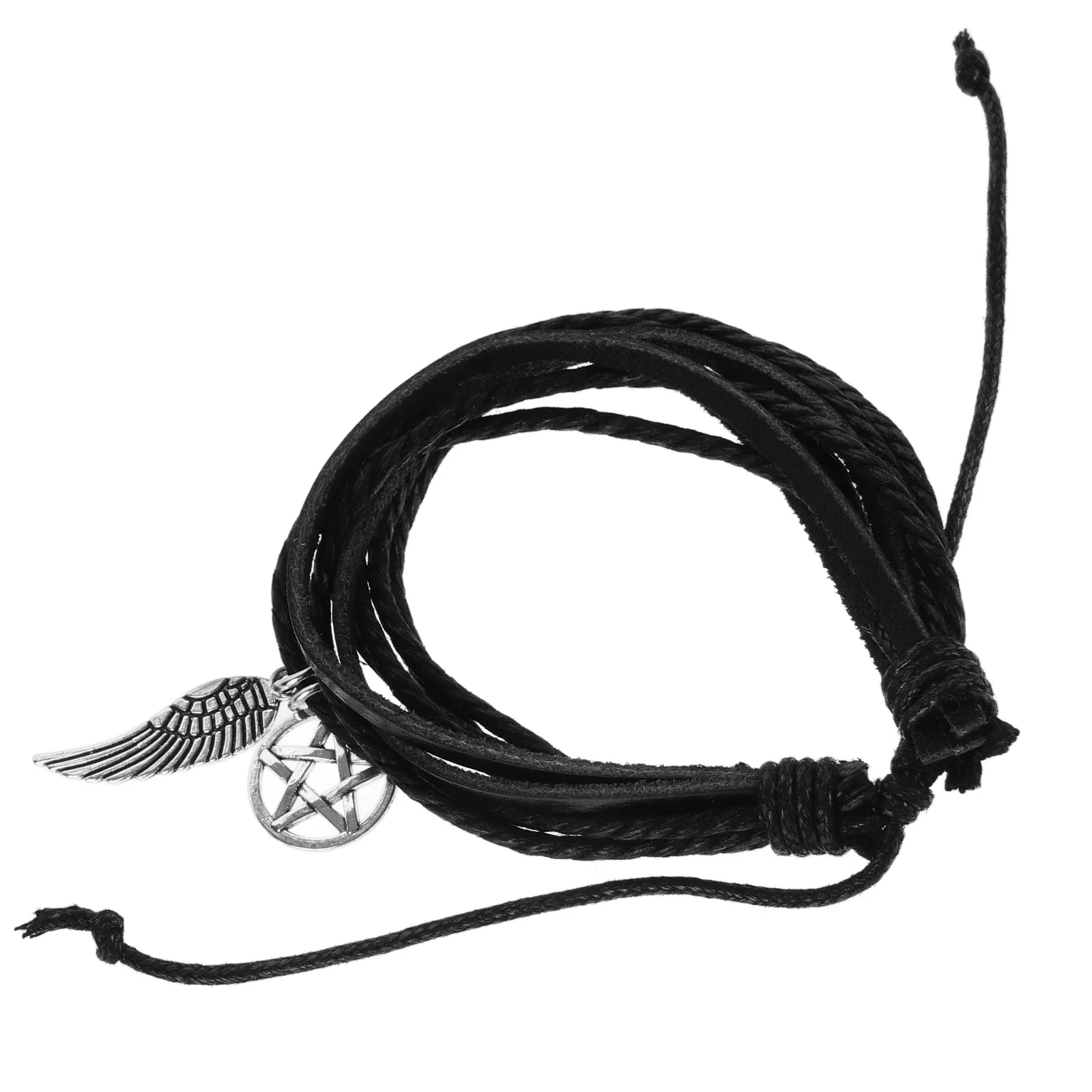 Pentagram Charm Wing Multi-Layer Bracelet Comfortable Durable Fade-Resistant Adjustable Size Wrist Chain for Various Occasions
Pentagram Charm Wing Multi-Layer Bracelet Comfortable Durable Fade-Resistant Adjustable Size Wrist Chain for Various Occasions