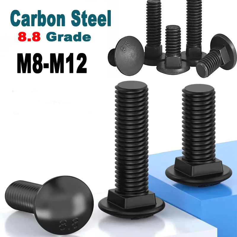 Черная углеродистая сталь класса 8,8 M8 M10 M12, ферменный винт с круглой головкой и квадратной шеей, болт для стола полки, длина 16-160 мм
Черная углеродистая сталь класса 8,8 M8 M10 M12, ферменный винт с круглой головкой и квадратной шеей, болт для стола полки, длина 16-160 мм