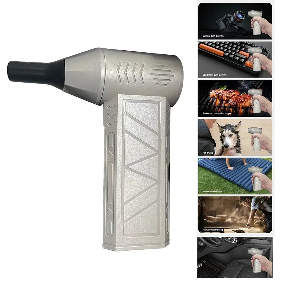 Handheld Brushless Motor 130,000 RPM 3nd Generation LED Violent Blower Mini Turbo Jet Fan Wind Speed 52m/s Industrial Duct Fan
Handheld Brushless Motor 130,000 RPM 3nd Generation LED Violent Blower Mini Turbo Jet Fan Wind Speed 52m/s Industrial Duct Fan