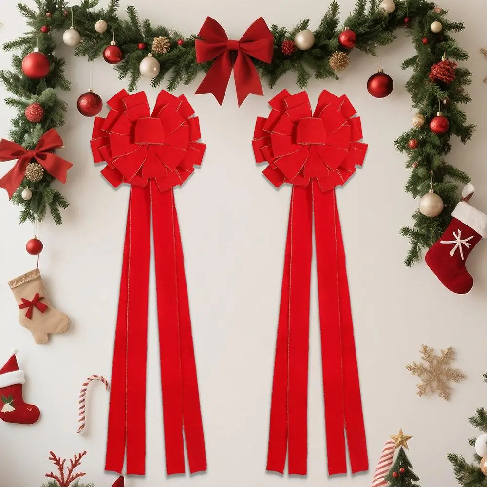 Large Christmas Tree Top Decoration Red Velvet Fabric Knot Handmade DIY Festive Christmas Ornament Hanging Ornament
Large Christmas Tree Top Decoration Red Velvet Fabric Knot Handmade DIY Festive Christmas Ornament Hanging Ornament
