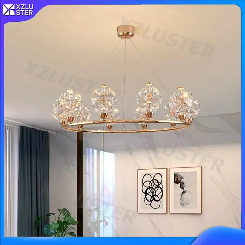 XZLUSTER Luxury European Crystal Chandelier For Living Room Dining Room Bedroom Study Hotel Lobby Exhibition Hall Home
XZLUSTER Luxury European Crystal Chandelier For Living Room Dining Room Bedroom Study Hotel Lobby Exhibition Hall Home