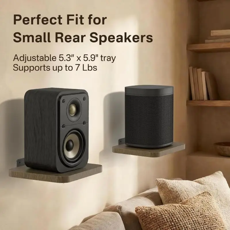 Wooden Speaker Wall Mount Bracket For Various Brands Up To 7Lbs Speakers Holder K1KF
Wooden Speaker Wall Mount Bracket For Various Brands Up To 7Lbs Speakers Holder K1KF