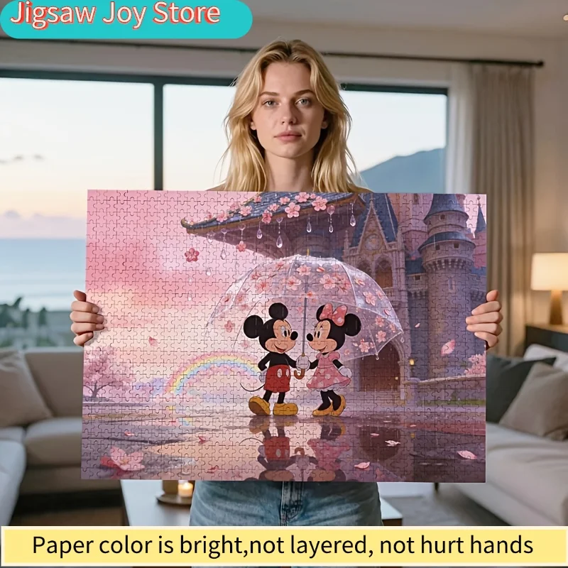 2D Flat, DISNEY Mickey & Umbrella Puzzle with Cherry Blossom Castle, Rainbow Reflection & Couple Decor - Valentine's Day Gift
2D Flat, DISNEY Mickey & Umbrella Puzzle with Cherry Blossom Castle, Rainbow Reflection & Couple Decor - Valentine's Day Gift