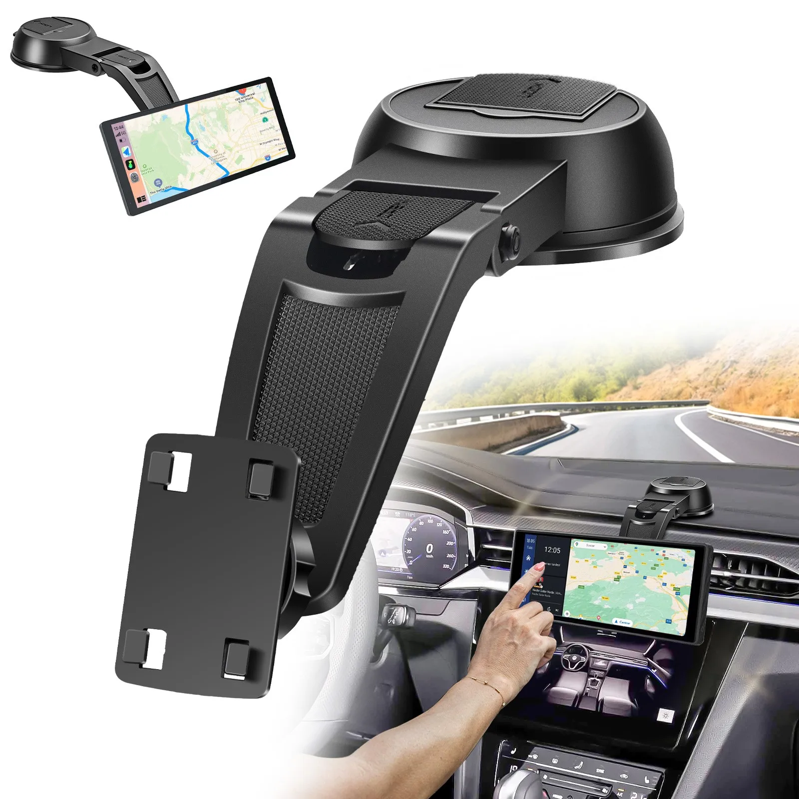 CarPlay Screen Mount 360° Rotation Suction Cup Holder for 7-10.26" Car Monitors
CarPlay Screen Mount 360° Rotation Suction Cup Holder for 7-10.26" Car Monitors