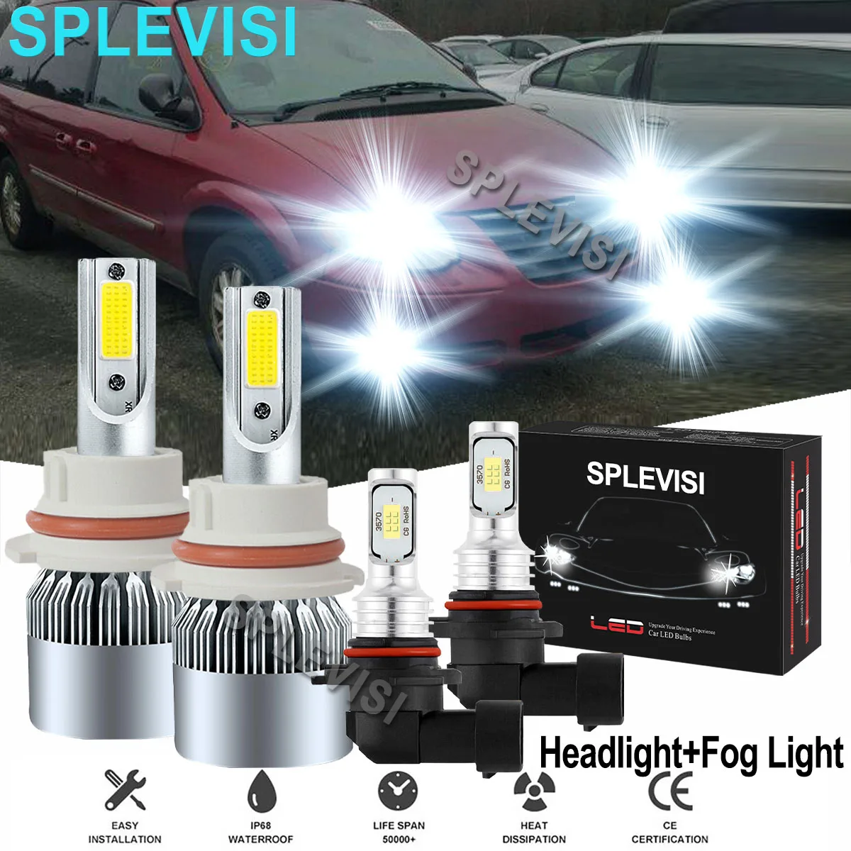 4x LED Pure White Headlight Fog Light Bulbs 6000K Fit For Chrysler Town & Country 2005 2006-2007 Jeep Liberty 2002 2003-2007
4x LED Pure White Headlight Fog Light Bulbs 6000K Fit For Chrysler Town & Country 2005 2006-2007 Jeep Liberty 2002 2003-2007