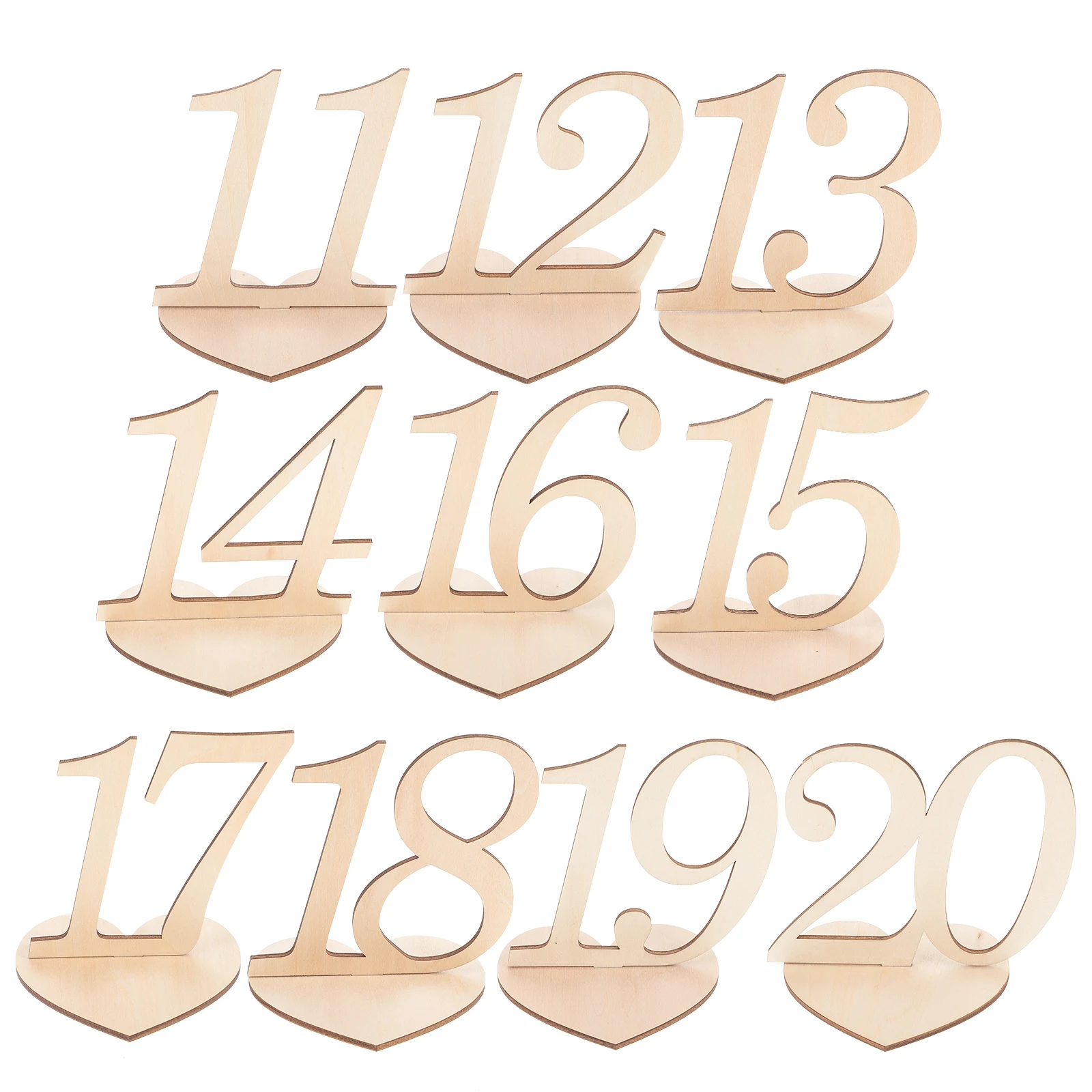 10 Pcs Heart Shaped Wooden Table Numbers Stable Standing Signs for Wedding Party Restaurant Banquet Decor
10 Pcs Heart Shaped Wooden Table Numbers Stable Standing Signs for Wedding Party Restaurant Banquet Decor