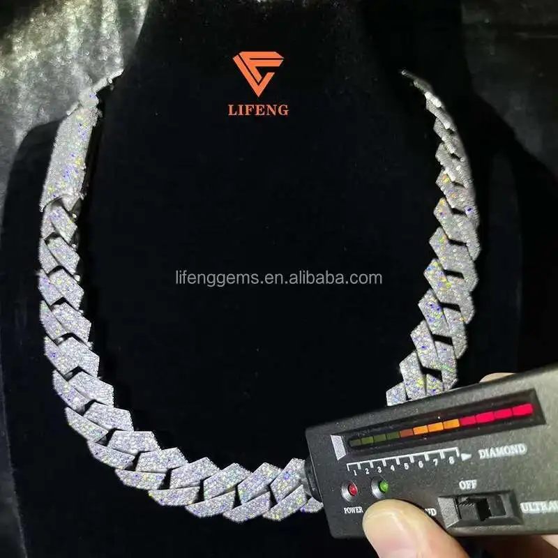Pass Diamond Test Cuban Link Chain 20mm 4 Rows with GRA VVS Moissanite Necklace 925 Silver for Rapper Hip-Hop Jewelry Men
Pass Diamond Test Cuban Link Chain 20mm 4 Rows with GRA VVS Moissanite Necklace 925 Silver for Rapper Hip-Hop Jewelry Men