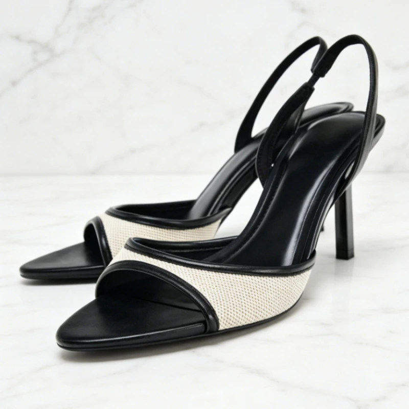 Summer Sexy Open-toe Heeled Sandals Women Fashion Round Toe Design Slingback Heels Elegant Commuting Office Shoes Zapatos Mujer
Summer Sexy Open-toe Heeled Sandals Women Fashion Round Toe Design Slingback Heels Elegant Commuting Office Shoes Zapatos Mujer