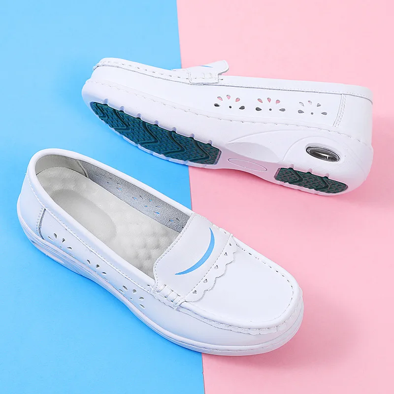 New air cushion nurse shoes Women's soft sole comfortable anti-slip middle heel hollowed-out medical work small white shoes
New air cushion nurse shoes Women's soft sole comfortable anti-slip middle heel hollowed-out medical work small white shoes