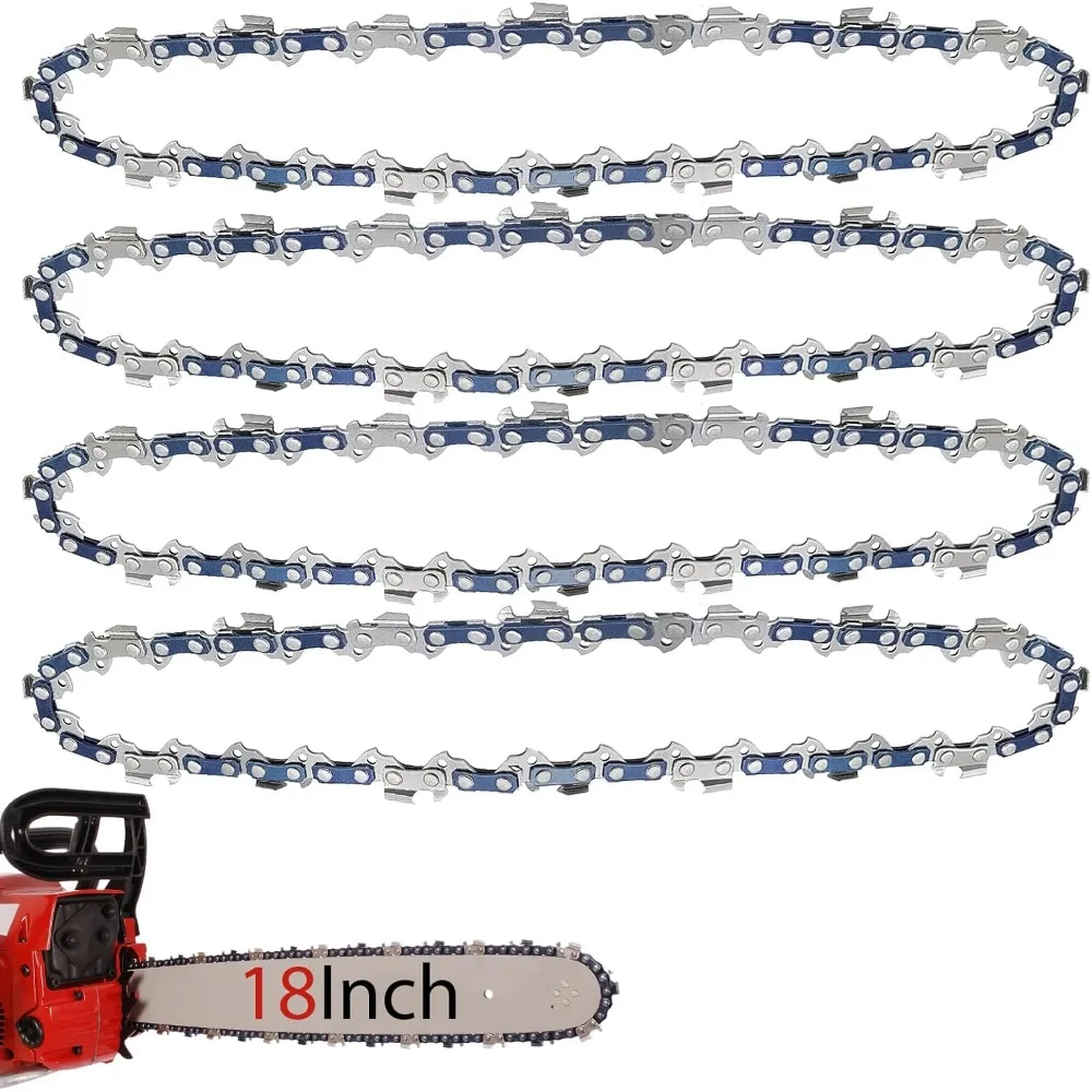Комплект из 4 цепей для бензопилы, 18 дюймов, шаг 325, калибр 0.50, 72 ведущих звена, совместим с различными моделями
Комплект из 4 цепей для бензопилы, 18 дюймов, шаг 325, калибр 0.50, 72 ведущих звена, совместим с различными моделями