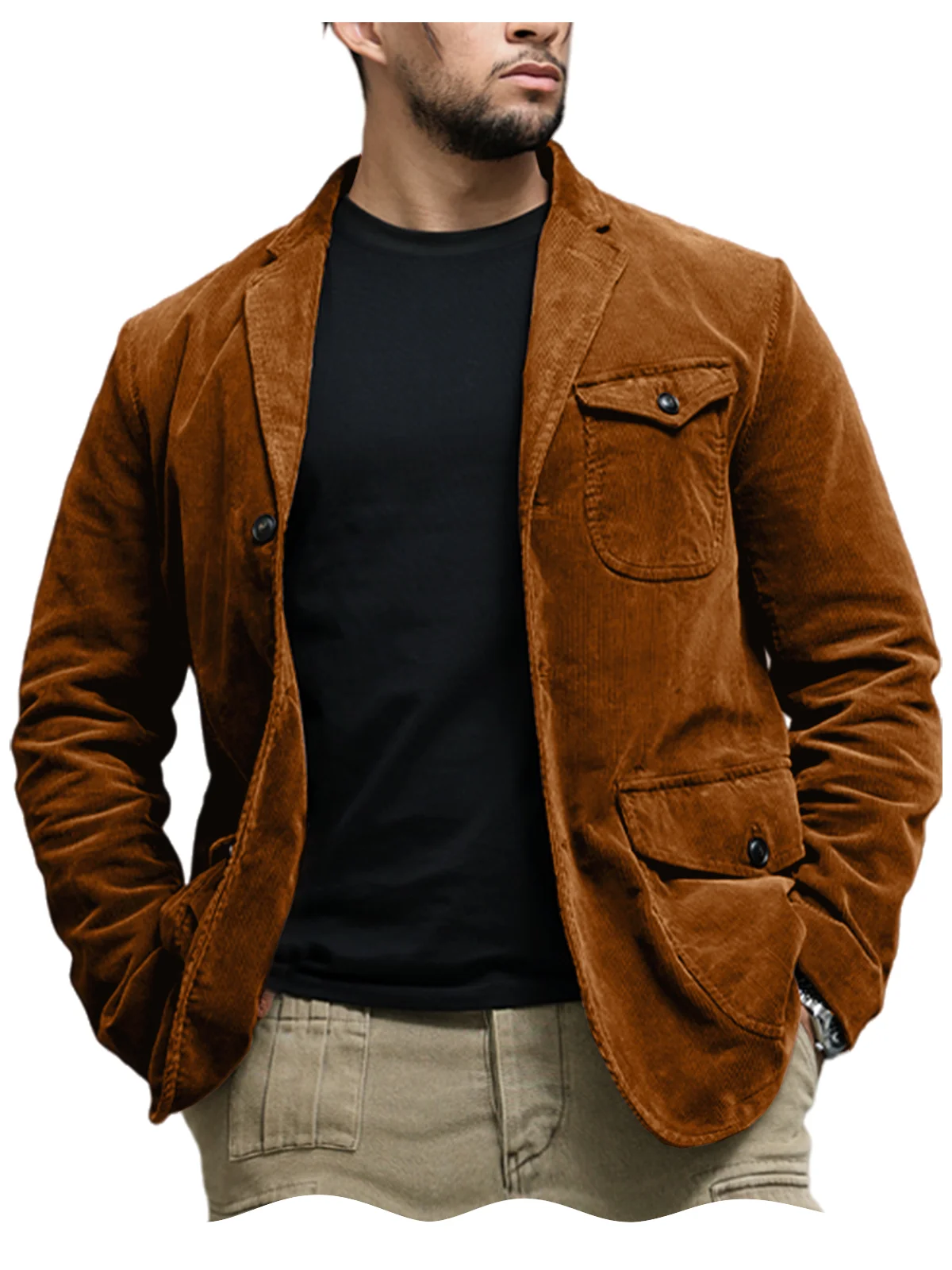Men's Corduroy Blazer Formal Business Casual Jacket Elegant Spring Autumn Fall Slim Fit Male Suit Single Breasted Sport Coats
Men's Corduroy Blazer Formal Business Casual Jacket Elegant Spring Autumn Fall Slim Fit Male Suit Single Breasted Sport Coats