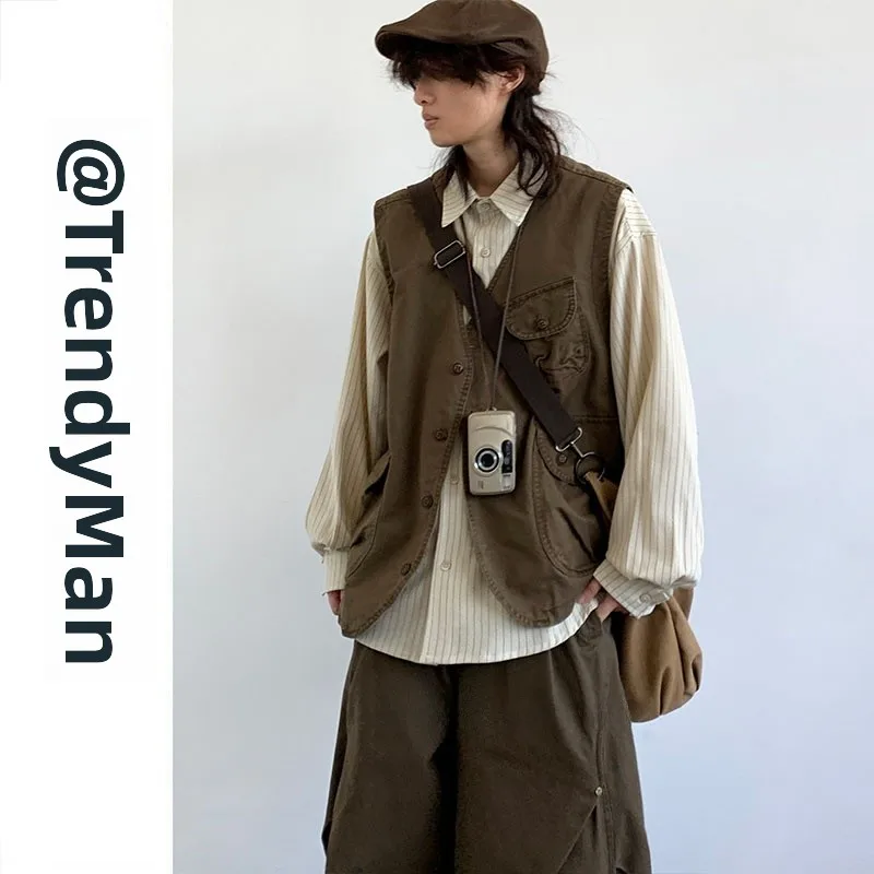 2026 New Vintage Japanese Workwear Sle Multi-ket Vest Loose Functionali Autumn Outerwear for Men And Women
2026 New Vintage Japanese Workwear Sle Multi-ket Vest Loose Functionali Autumn Outerwear for Men And Women