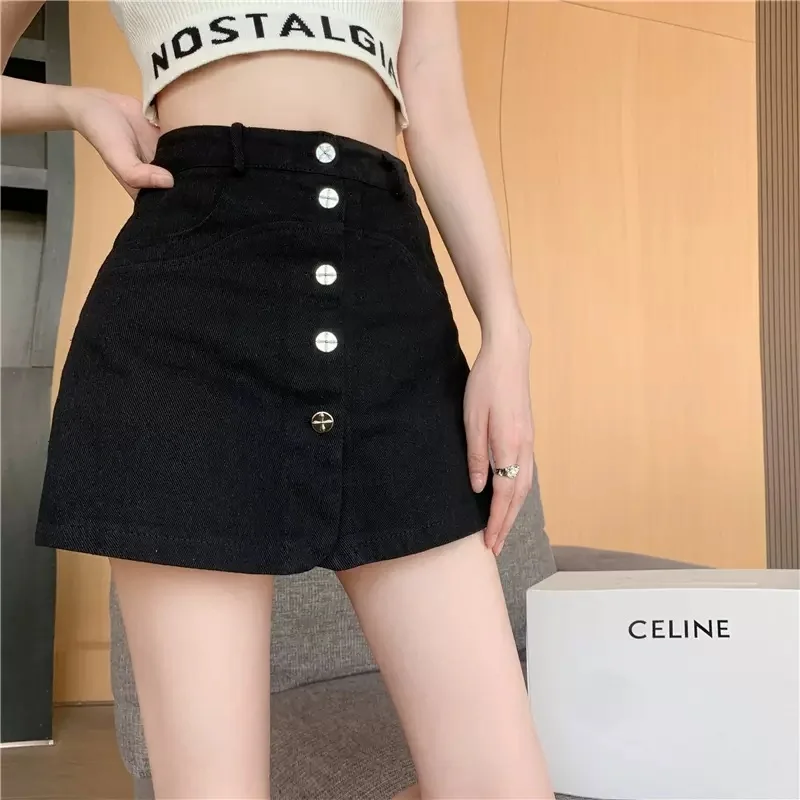 High Waist A-Line Skirt for plus Size Women Spring Summer New Style Slimming Denim Short Skirt Pants for Trendy Girls
High Waist A-Line Skirt for plus Size Women Spring Summer New Style Slimming Denim Short Skirt Pants for Trendy Girls