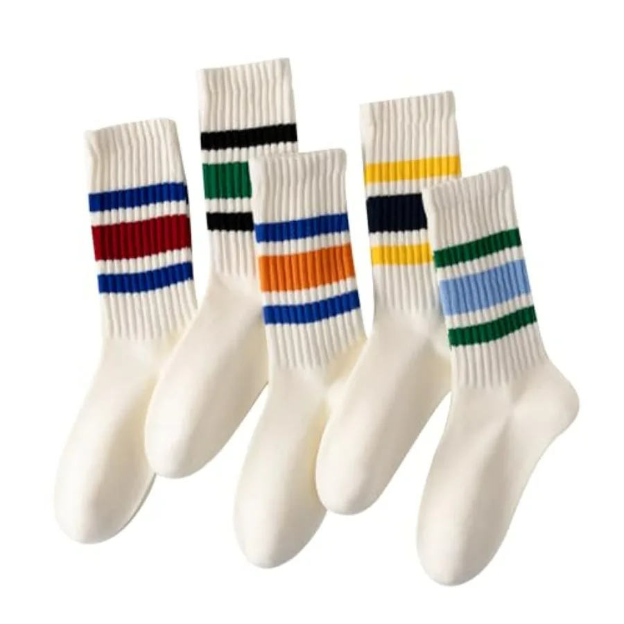 DarkCom Striped Crew Socks Seamless, or Solid Cotton Tube Socks, Casual Comfort 5 Pairs for Women and Men
DarkCom Striped Crew Socks Seamless, or Solid Cotton Tube Socks, Casual Comfort 5 Pairs for Women and Men