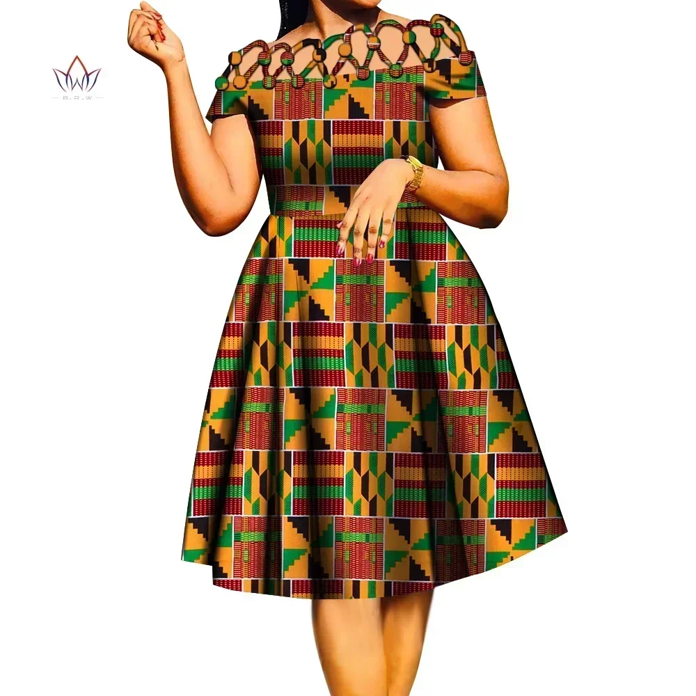 BintaRealWax African Dresses for Women Cotton Rope Weaving Collar African Print Wax Clothing Knee-Length Lady Dress WY335
BintaRealWax African Dresses for Women Cotton Rope Weaving Collar African Print Wax Clothing Knee-Length Lady Dress WY335